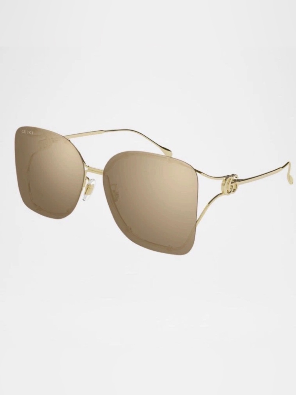 Gucci Sunglasses, Female, Yellow, 60 MM, Square Frame Sunglasses, MSRP $680